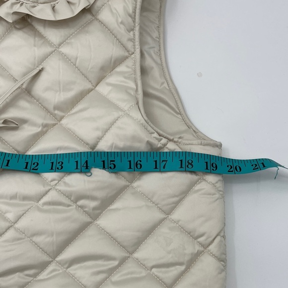 Monki Quilted Vest with Collar in Cream - Size Small - Picture 15 of 16